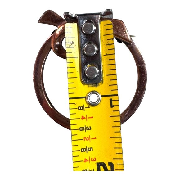 Vintage Renoir Copper Modernist MCM Circle Of Love Devotion 1.75'' Brooch Pin - Picture 5 of 6